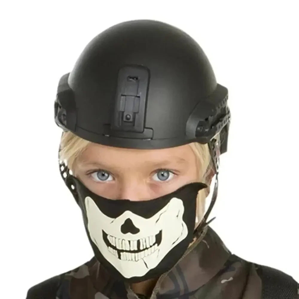 New Boy's Size S (4/6) Skull Commando Halloween Costume Palamon Camo